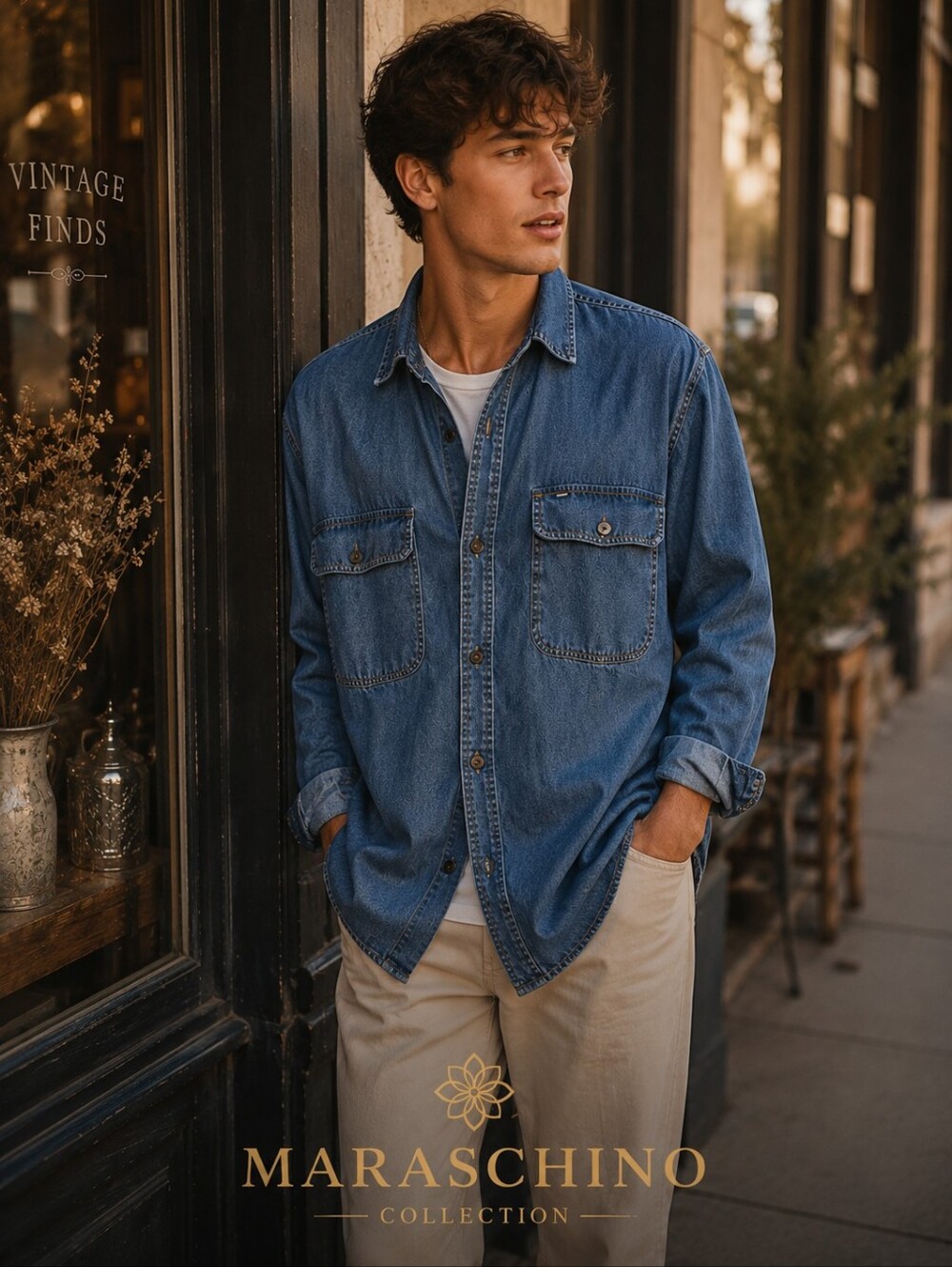 GAP Men’s Denim Button Down Shirt | XXL